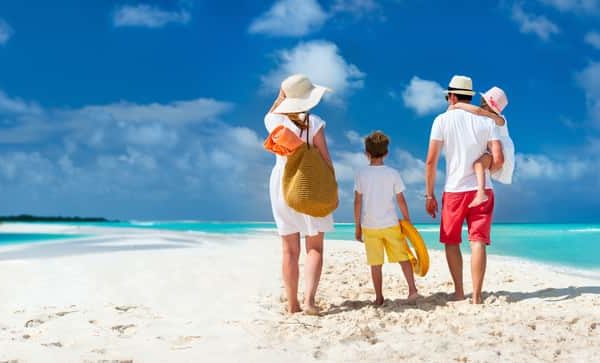 Family on the beach